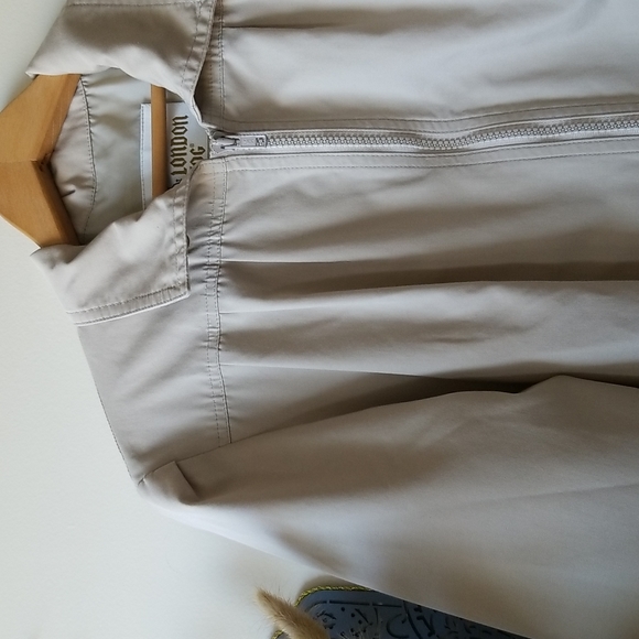 Vintage Tan Khaki Waterproof London Fog Jacket Size 6 - Picture 8 of 12